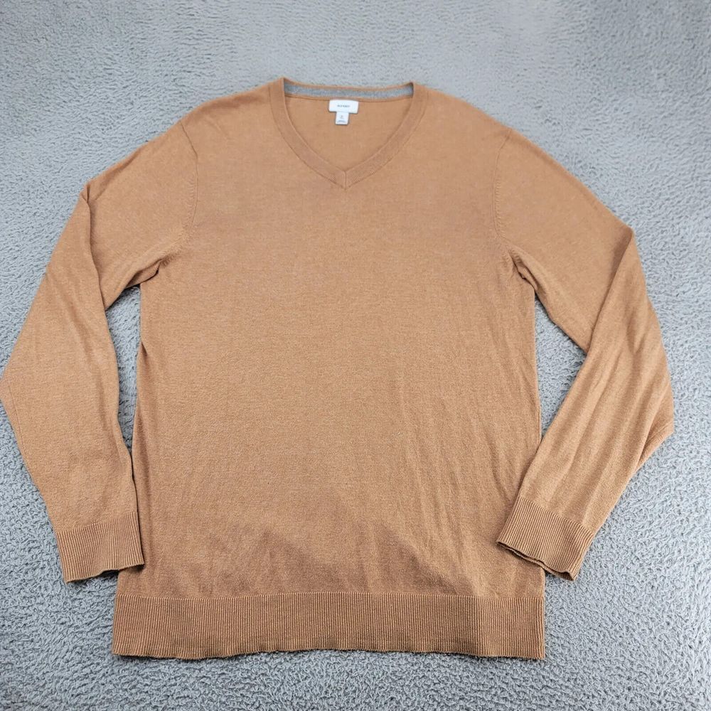 Old Navy Sweater Mens XL Tall Brown V-Neck Normcore Longsleeve Casual Stretch